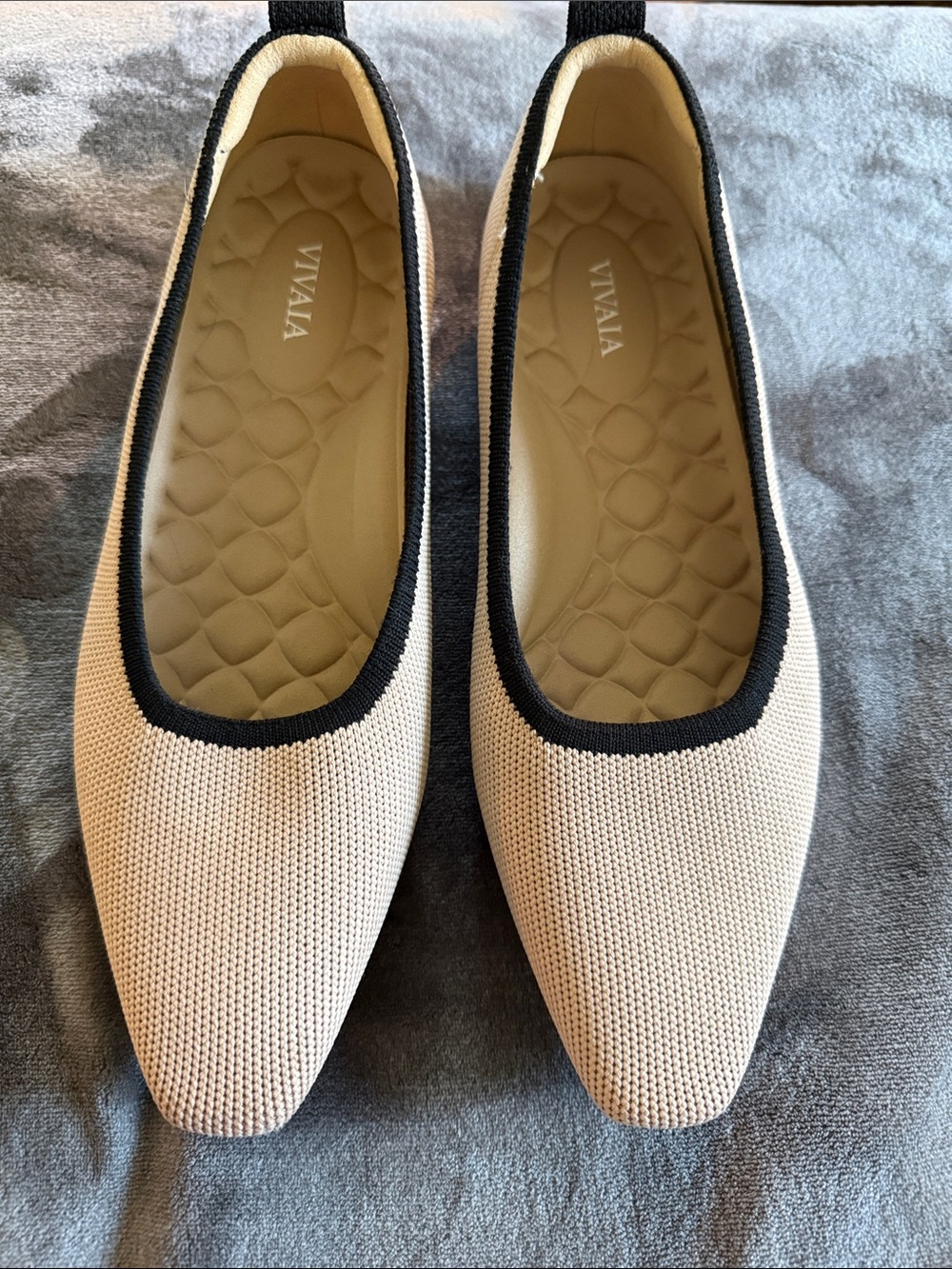 Vivaia Mini Square-Toe Flats (Kathleen) Sz 39